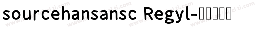 sourcehansansc Regyl字体转换